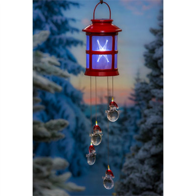 Evergreen Enterprises, Inc Light Solar Mobile Round Decorative Lantern